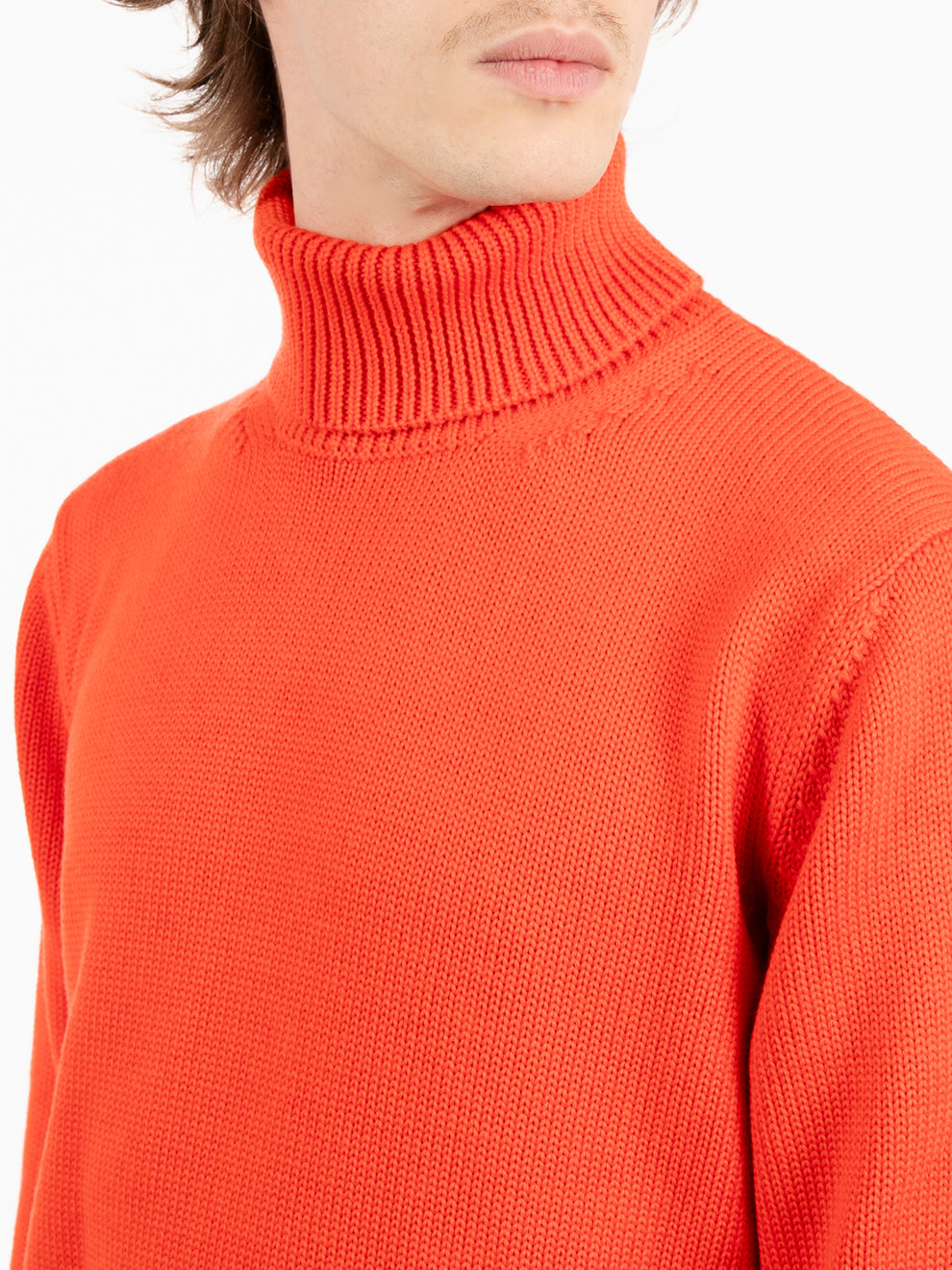 ML Turtleneck in Orange Wool
