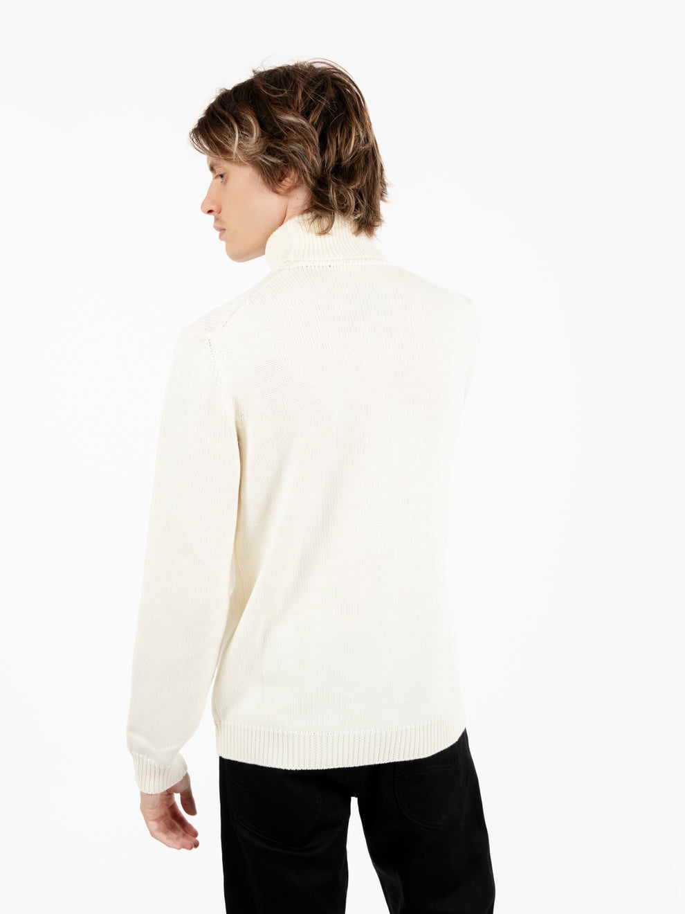 Ecru wool turtleneck