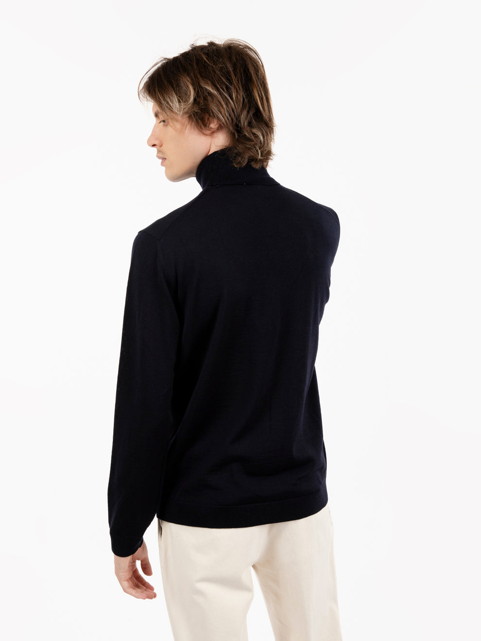 ML Turtleneck in Navy Wool