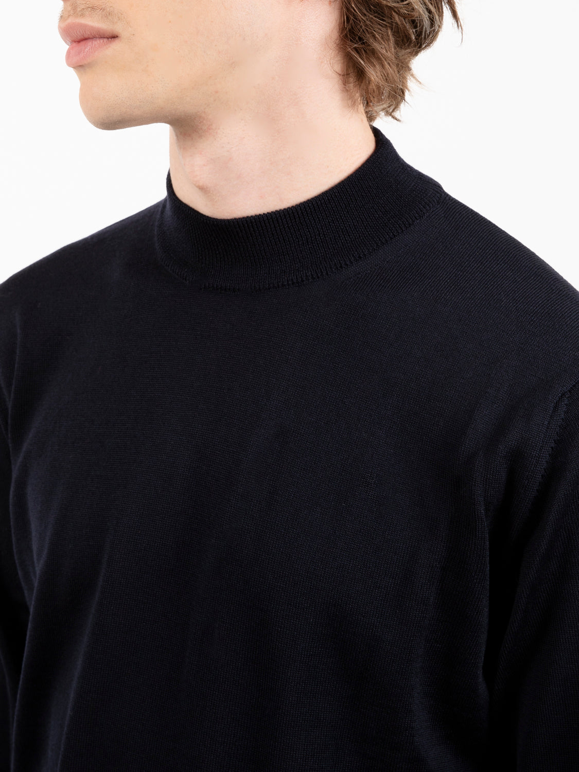 ML Navy Wool Turtleneck