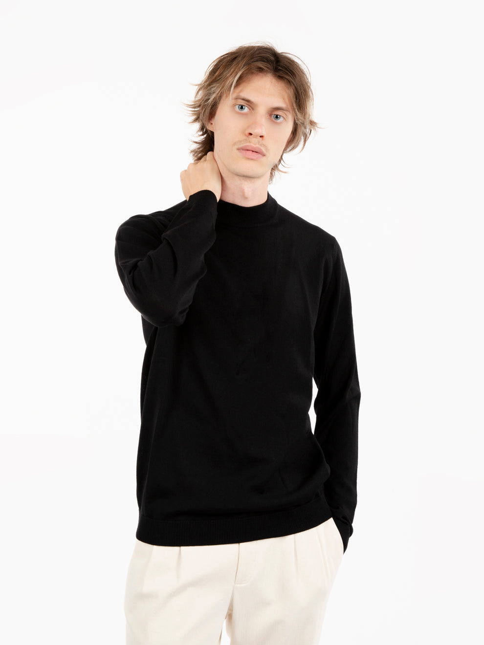 Black wool turtleneck