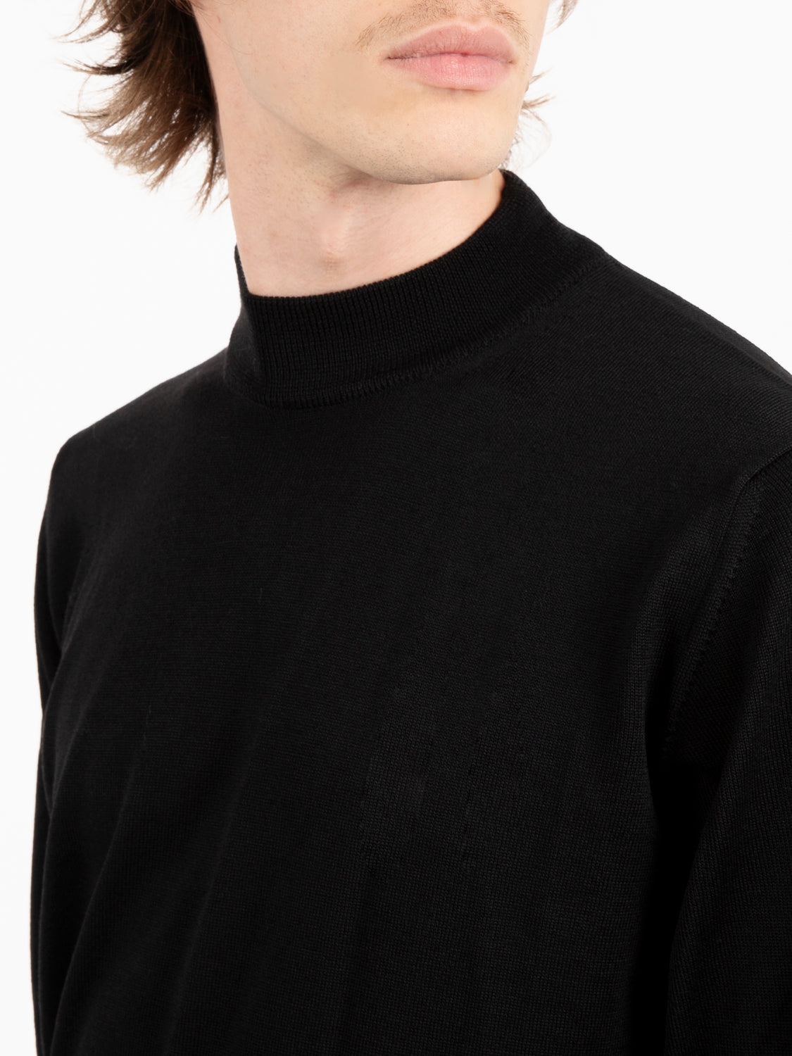 Black wool turtleneck