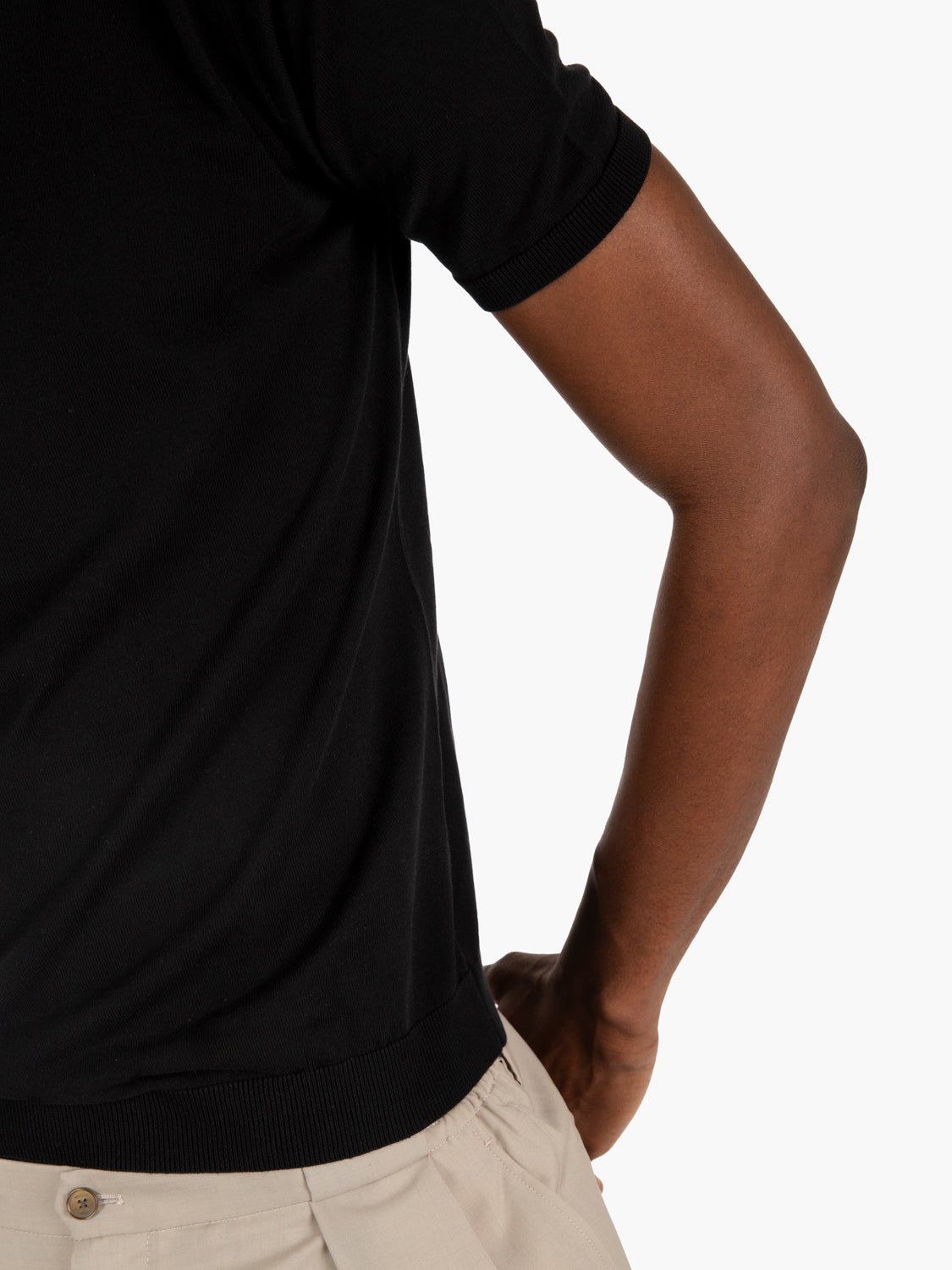Maglia girocollo maniche corte nera