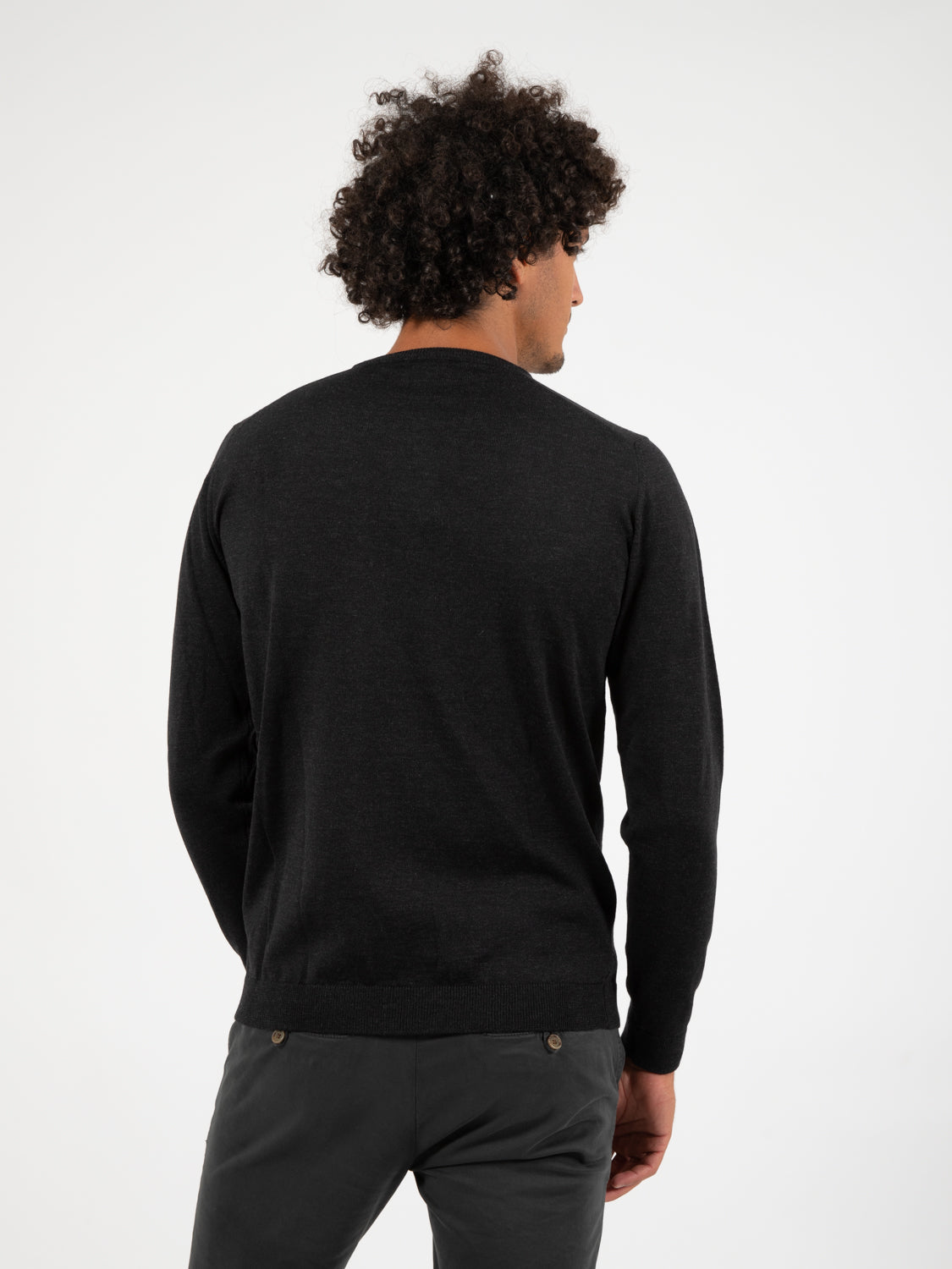 Maglioncino lavagna in lana merino extrafine