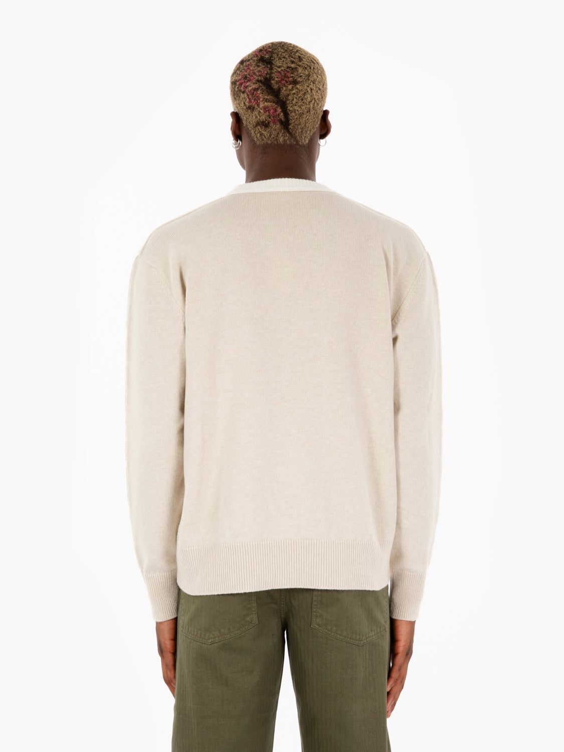 Maglione bicolore bianco / beige