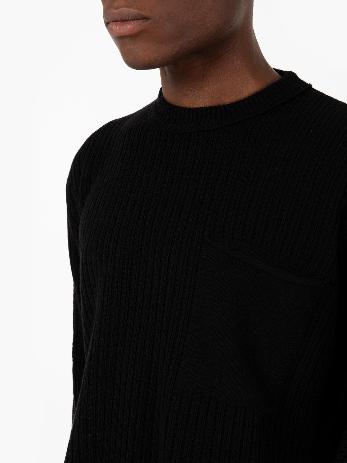 Maglione bicolore nero / grigio