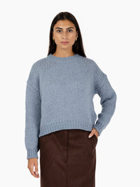Aqua crew neck sweater