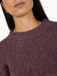 Burgundy crew neck sweater