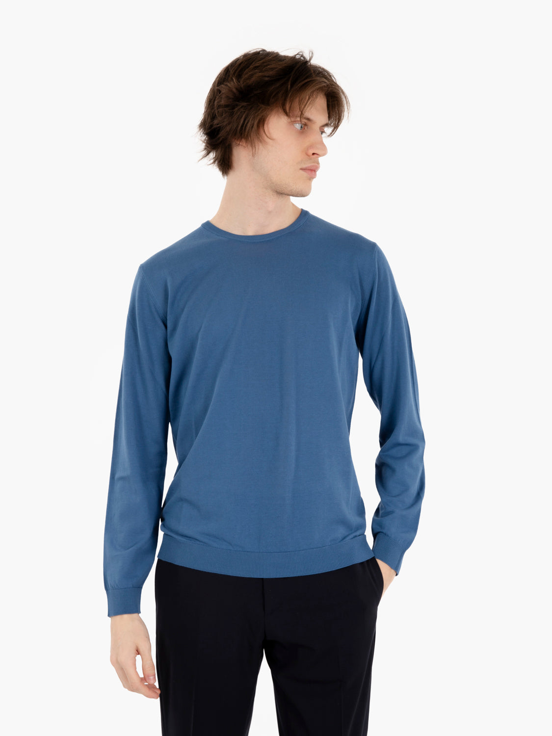Maglione girocollo indigo