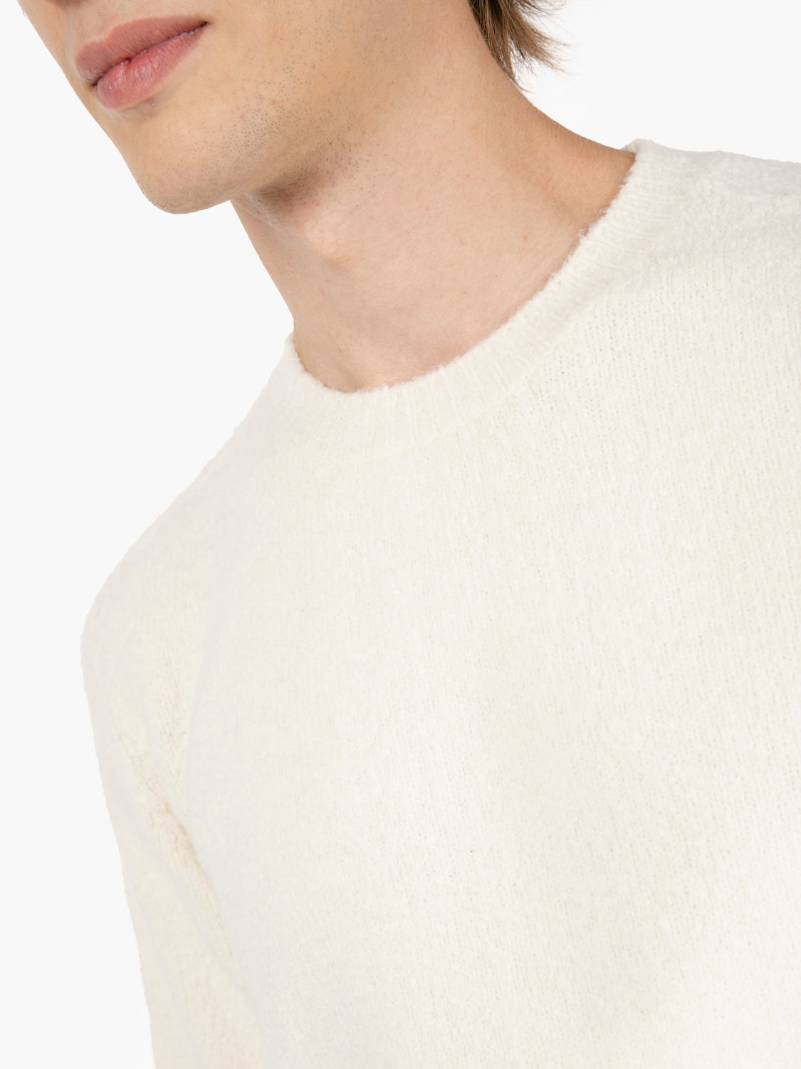 Maglione in misto cotone ecru