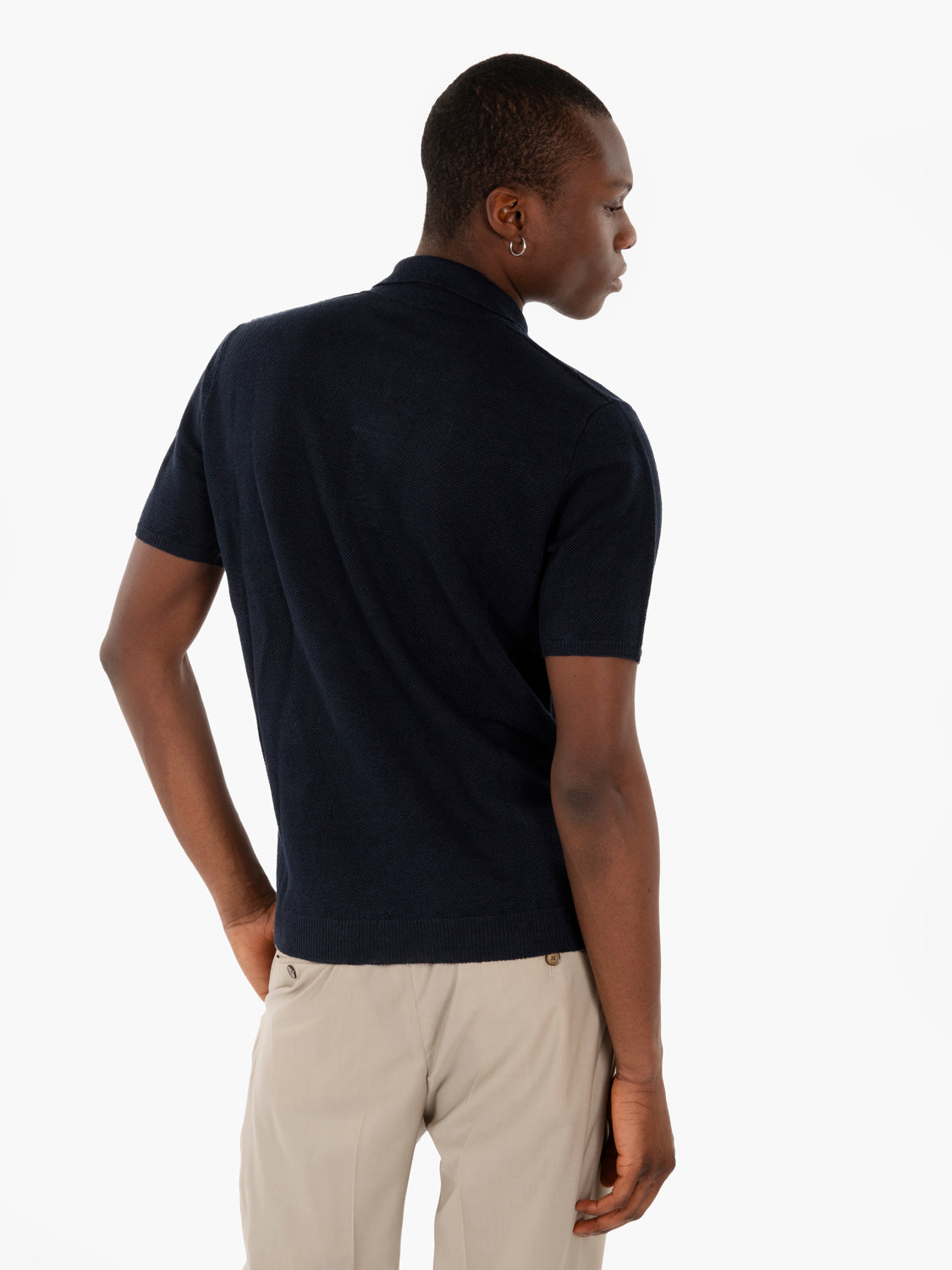 Polo punto piquet navy