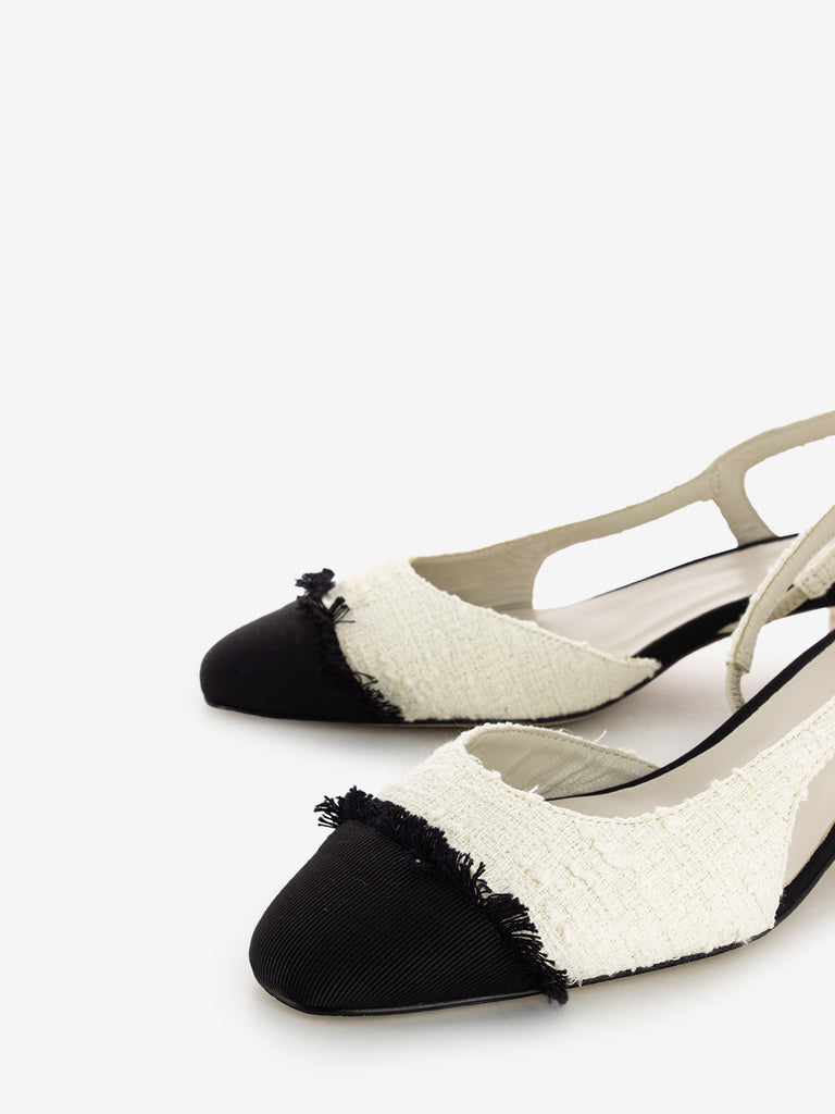 ROBERTO FESTA MILANO - Slingback bicolore nero / bianco