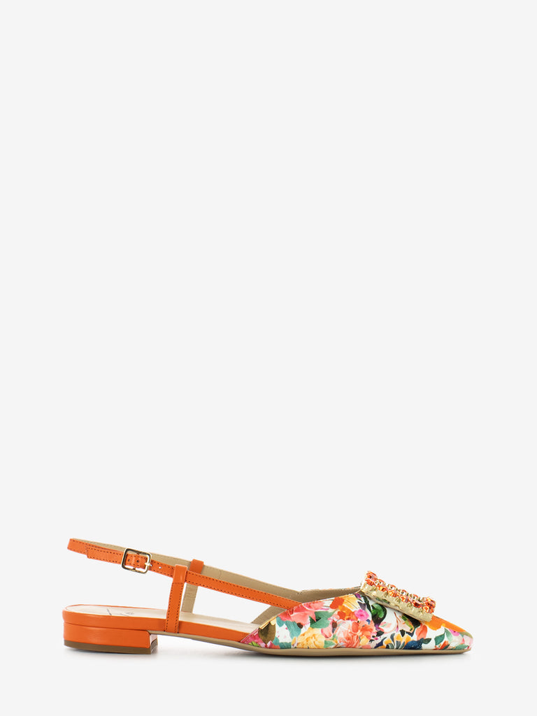 ROBERTO FESTA MILANO - Slingback Lavanda stampa a fiori
