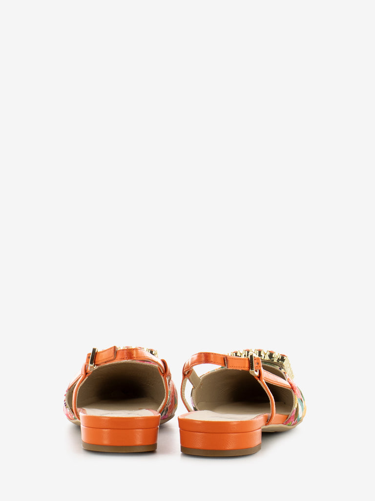 ROBERTO FESTA MILANO - Slingback Lavanda stampa a fiori