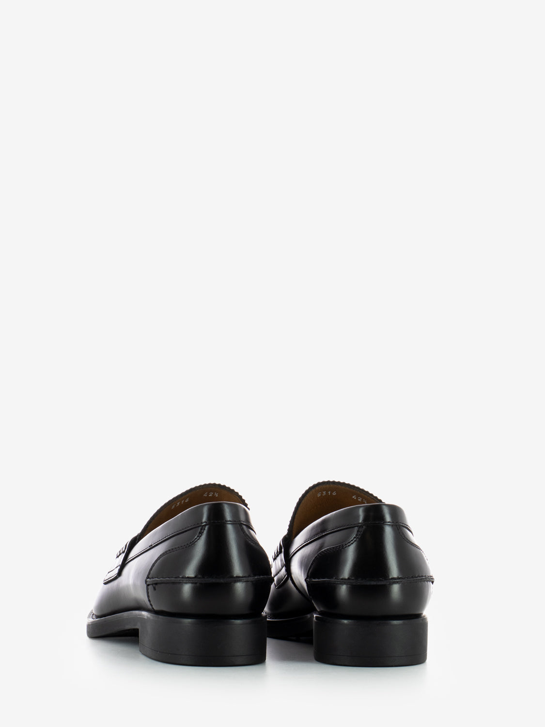 Black brushed leather loafers