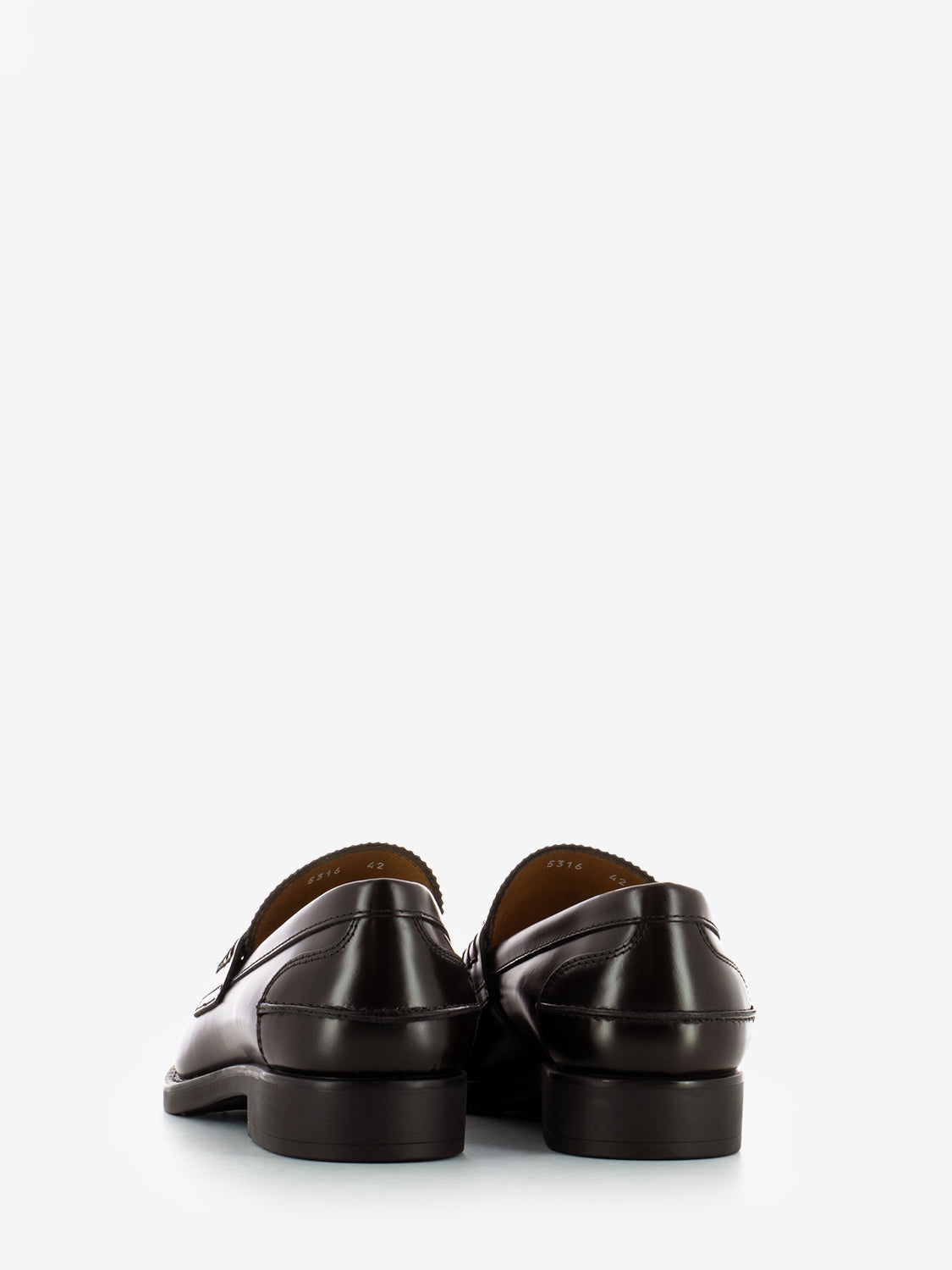 Brushed dark brown leather moccasins