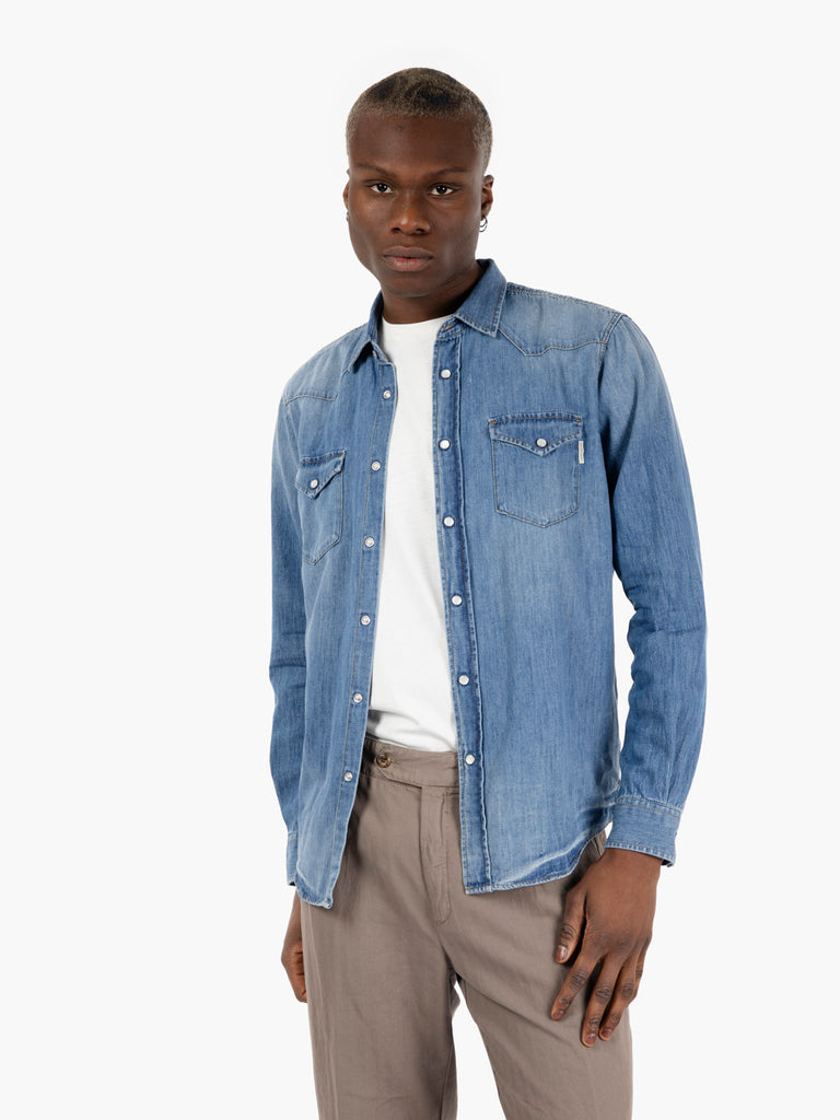 ROY ROGER'S - Camicia in denim texana Koh Samui denim