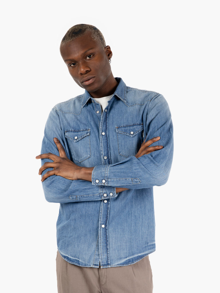 ROY ROGER'S - Camicia in denim texana Koh Samui denim