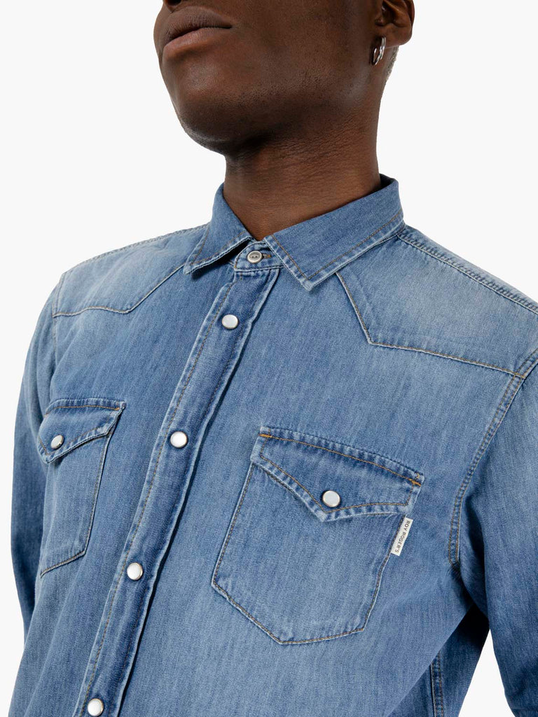ROY ROGER'S - Camicia in denim texana Koh Samui denim