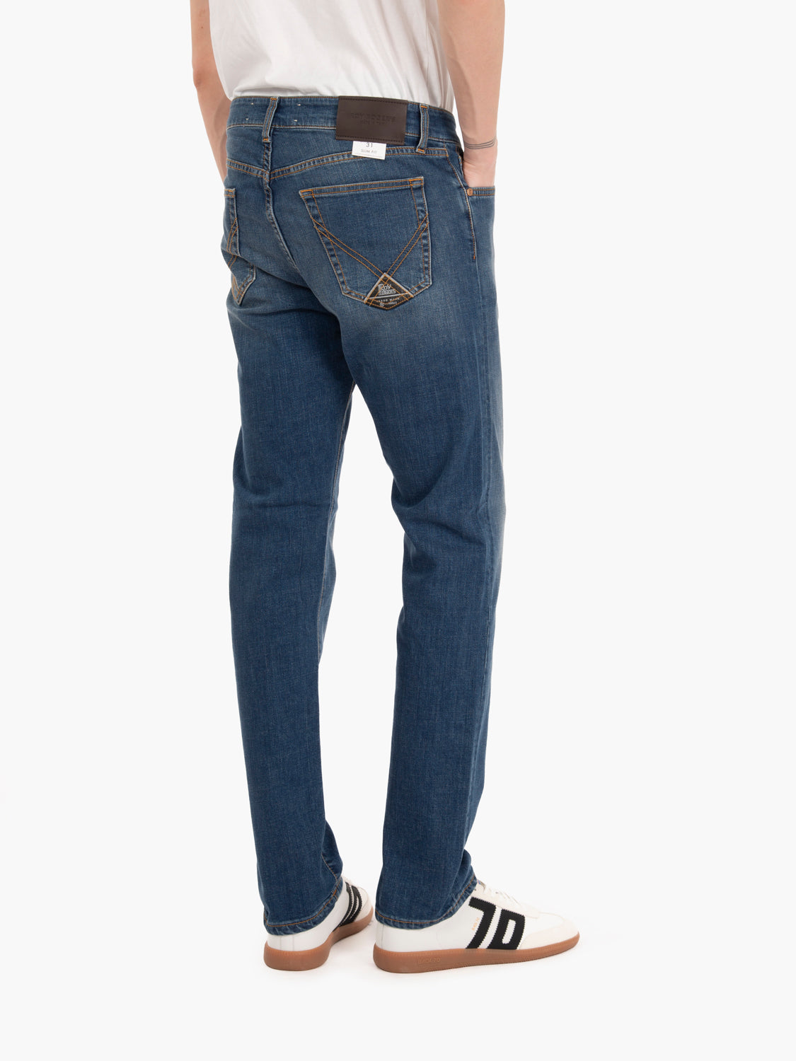 Jeans Weared regular fit blu denim
