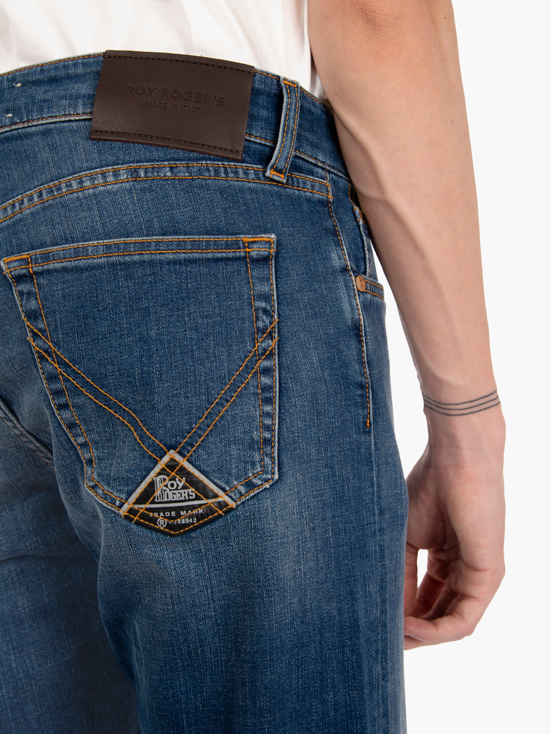 Jeans Weared regular fit blu denim