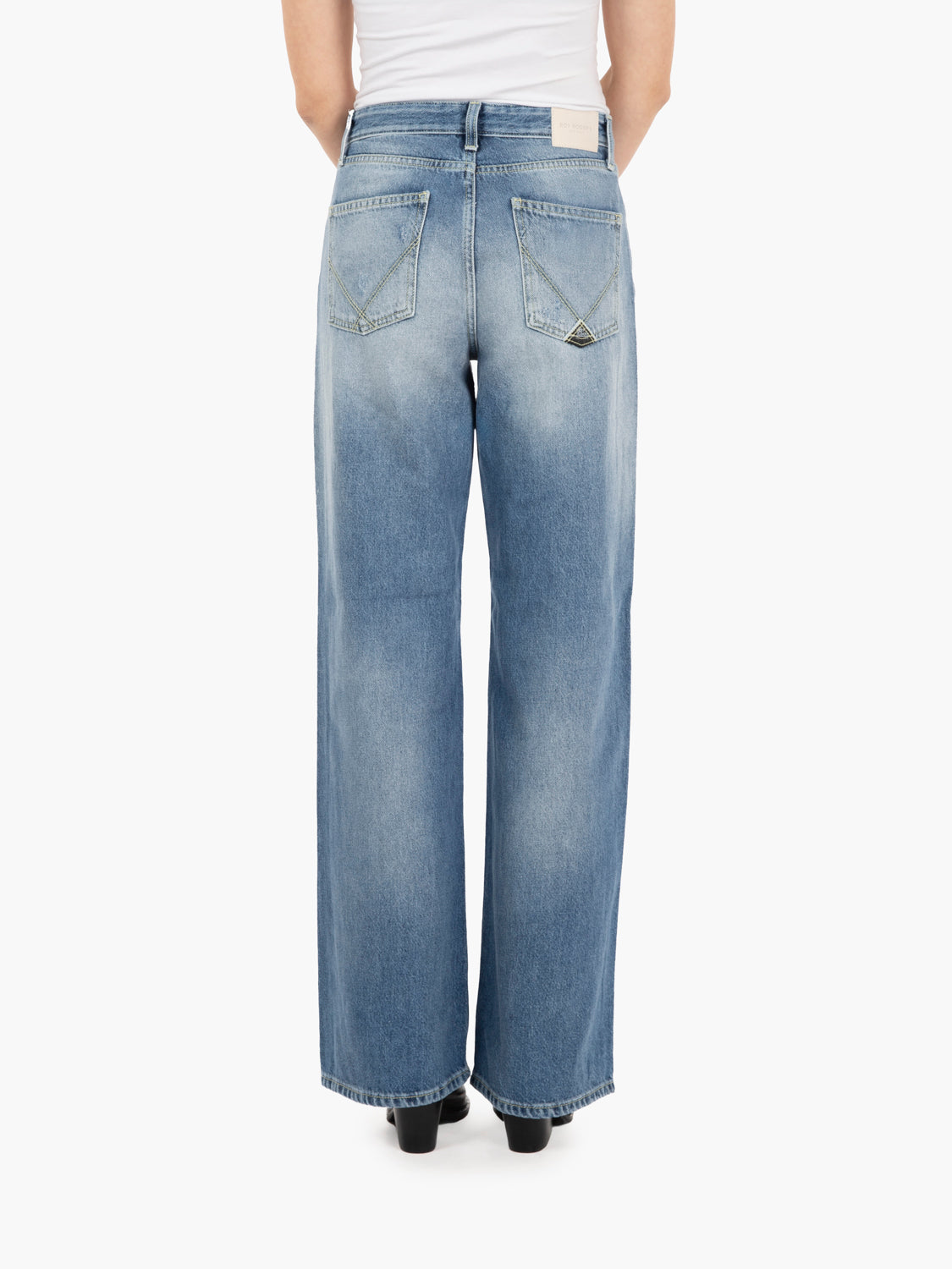 Jeans Lawrence wide vita bassa azzurro