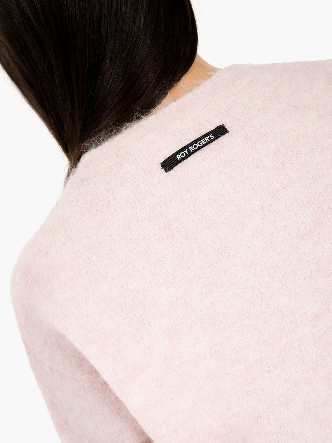 Pink alpaca crew neck sweater