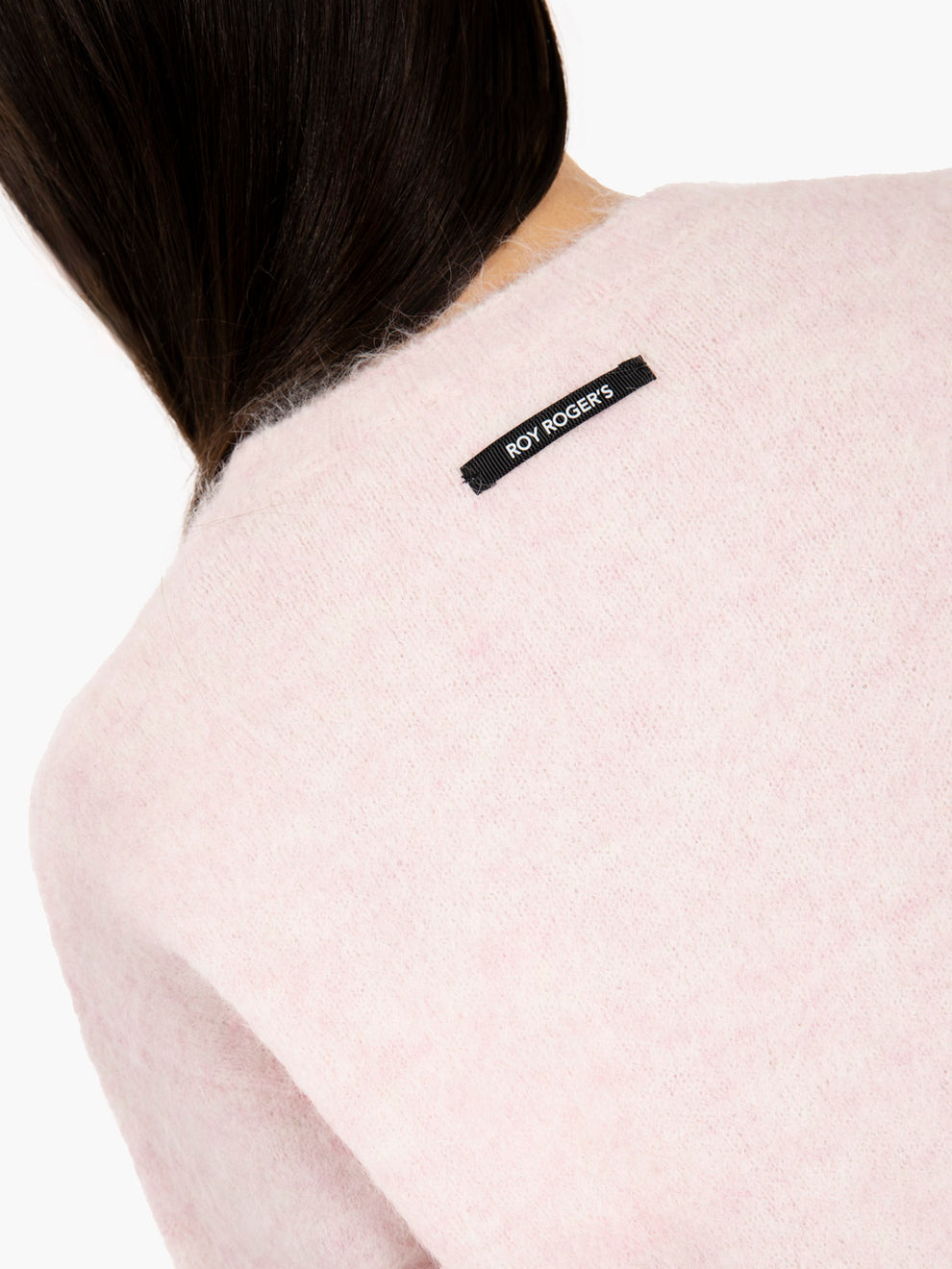 Pink alpaca crew neck sweater