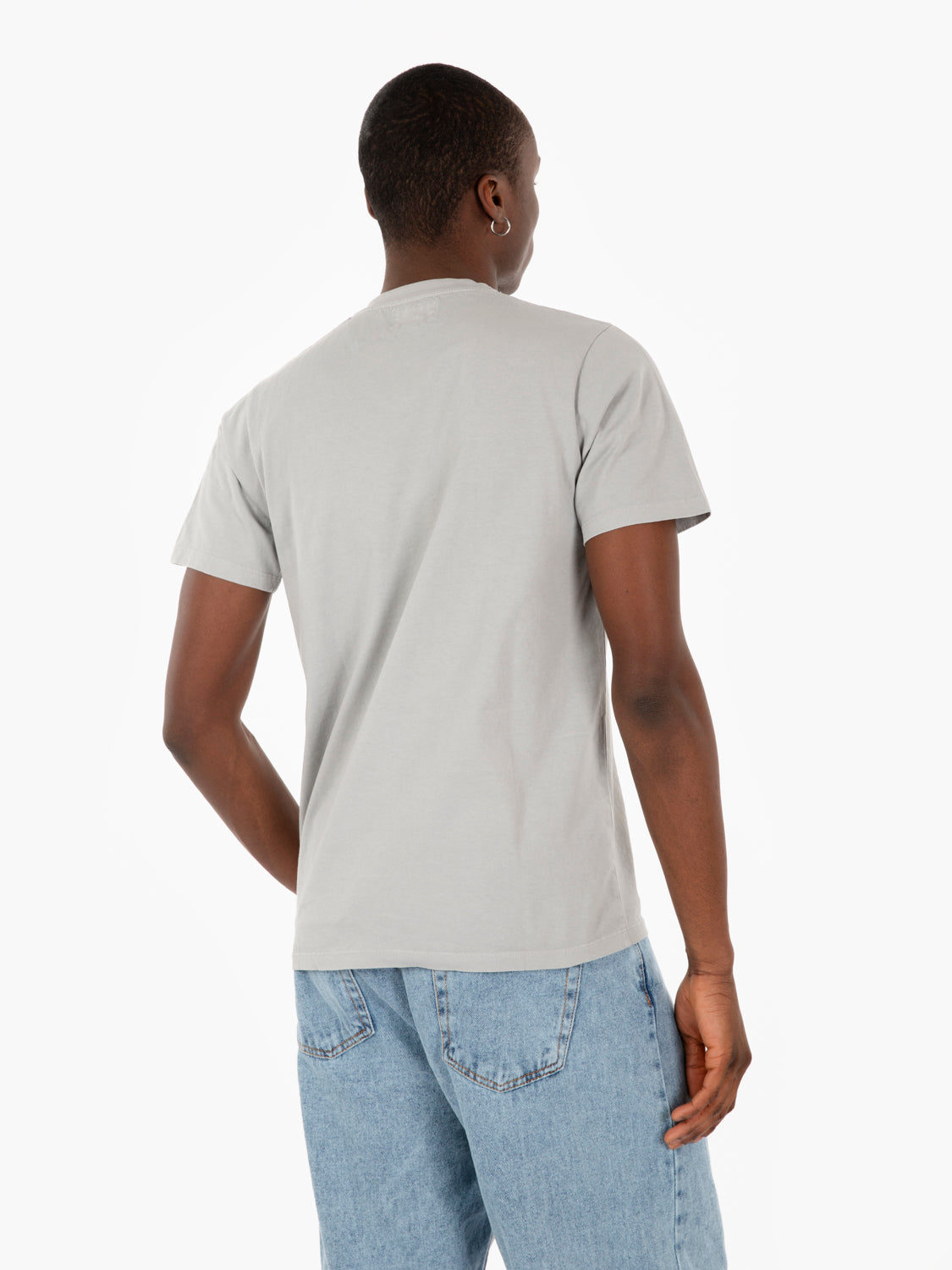 T-shirt con taschino e logo steel