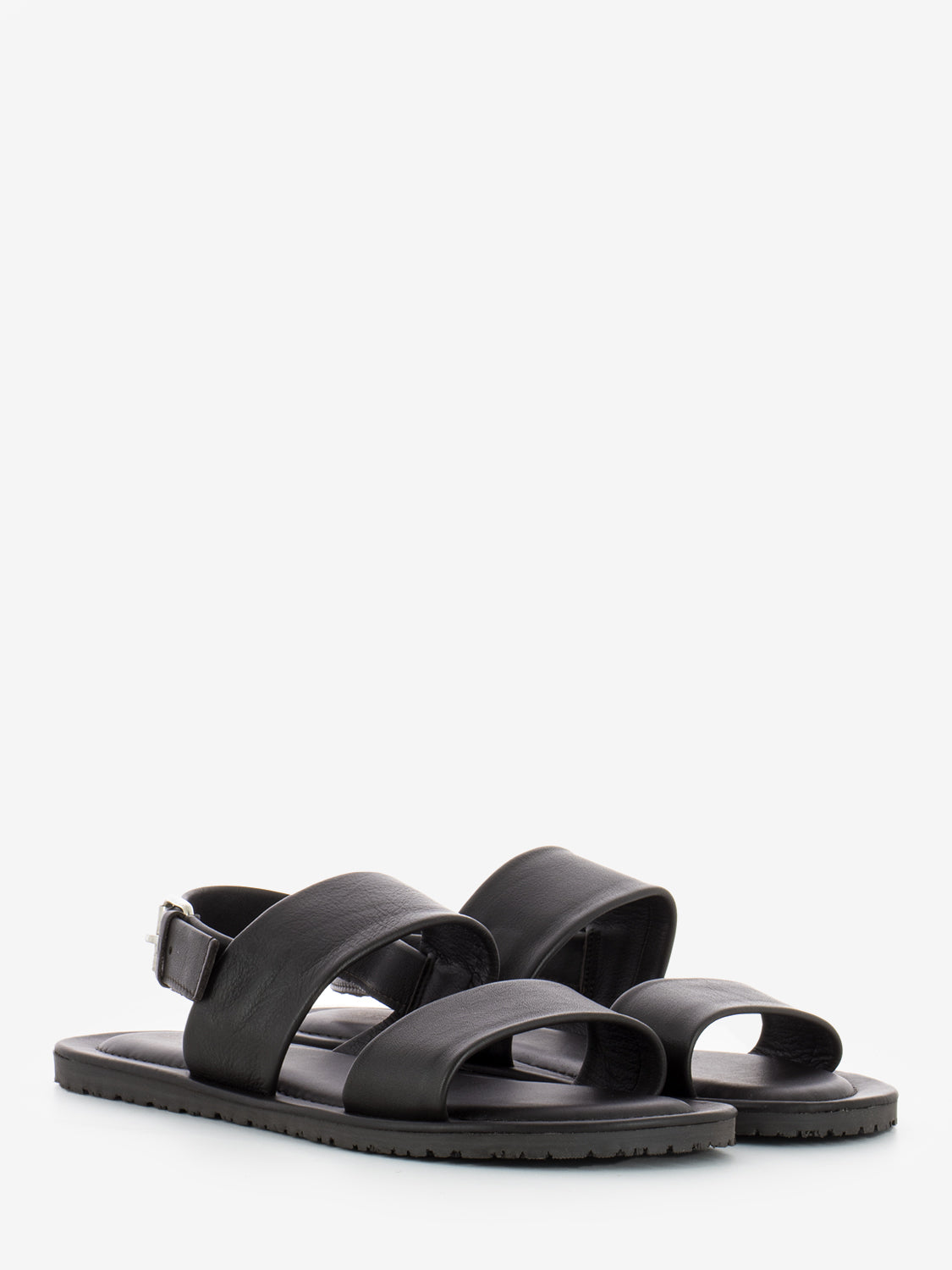 Sandali con doppia fascia moka