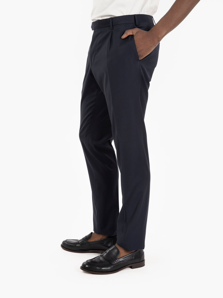 SANTANIELLO - Abito fresco lana navy
