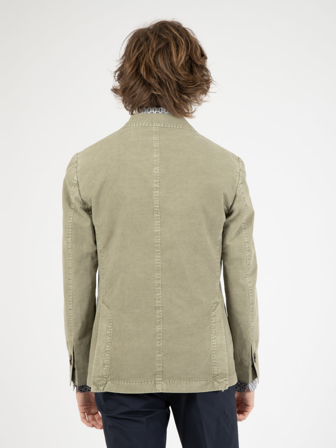 Green double breasted blazer