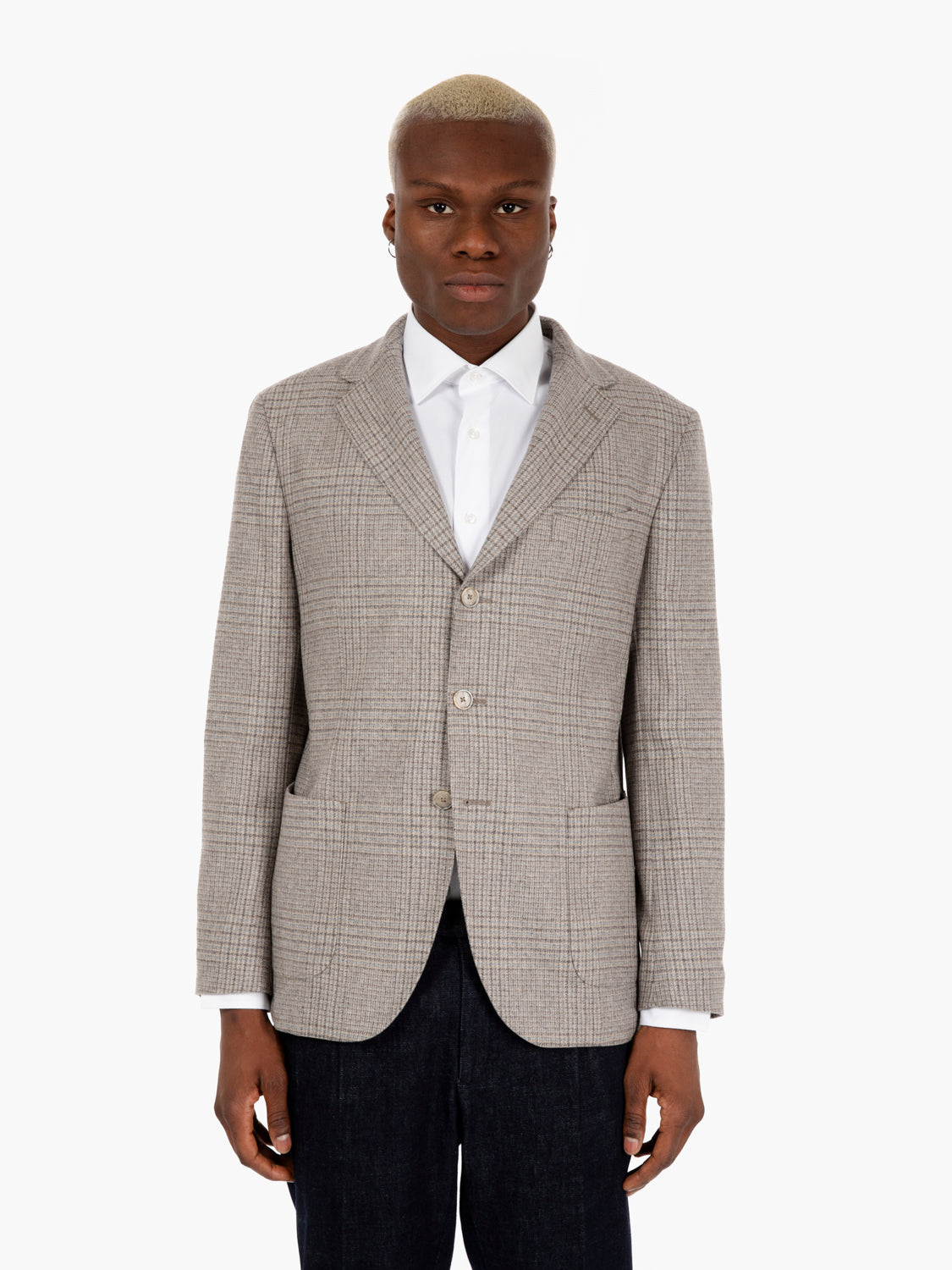 Natural/Grey Wales Flannel Blazer