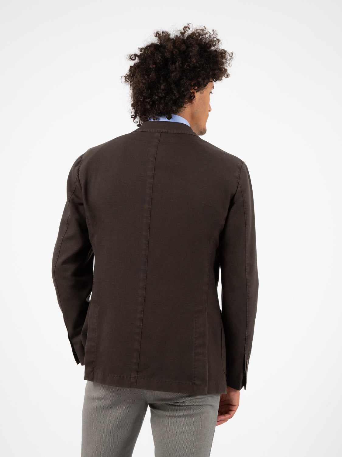 Brown extrafine wool blazer