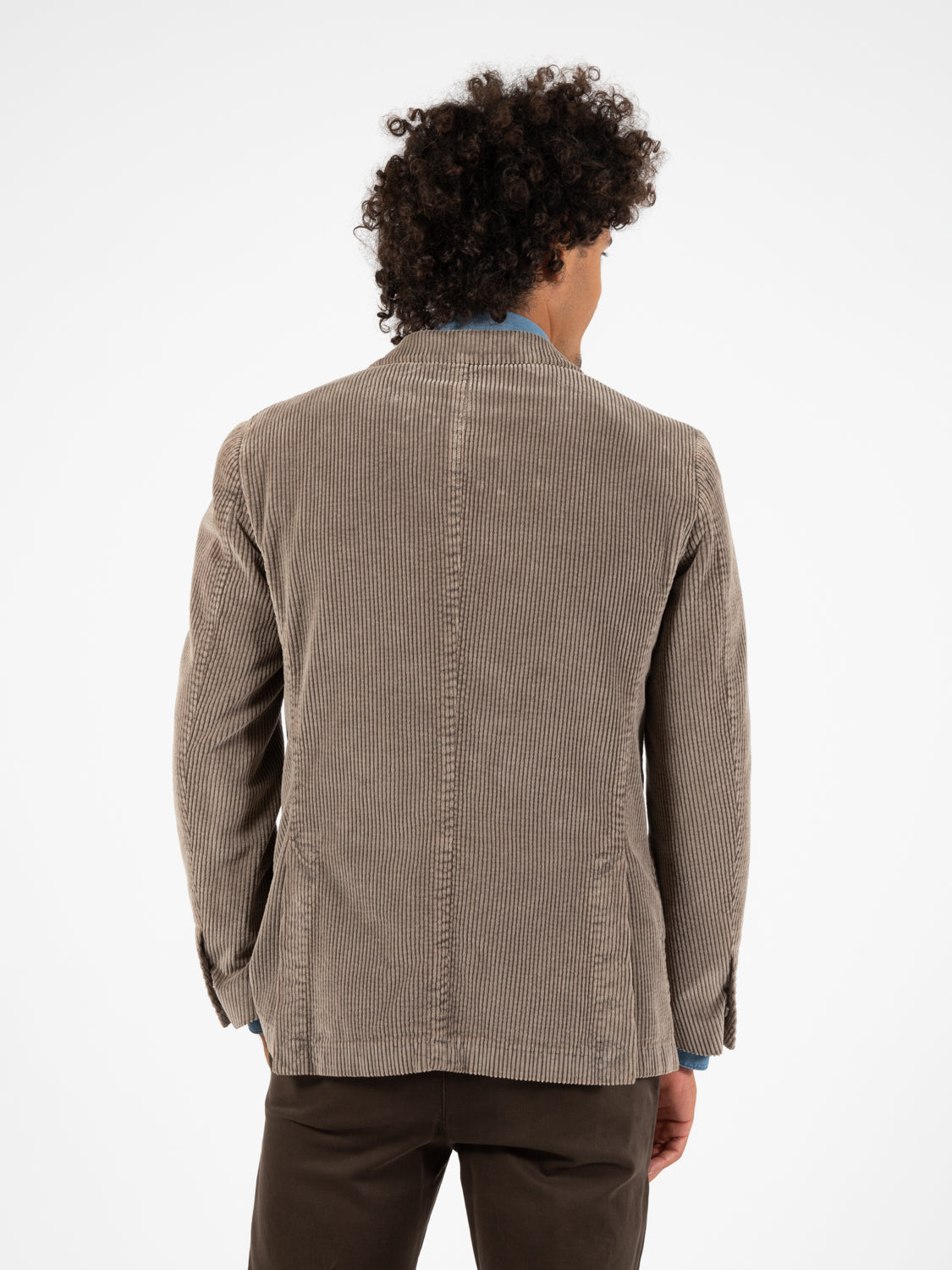 Blazer in beige soft touch velvet