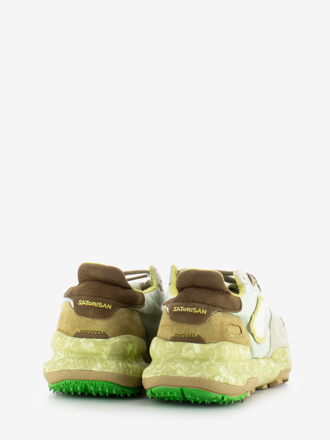 Sneakers Chacrona in lino cloudy green