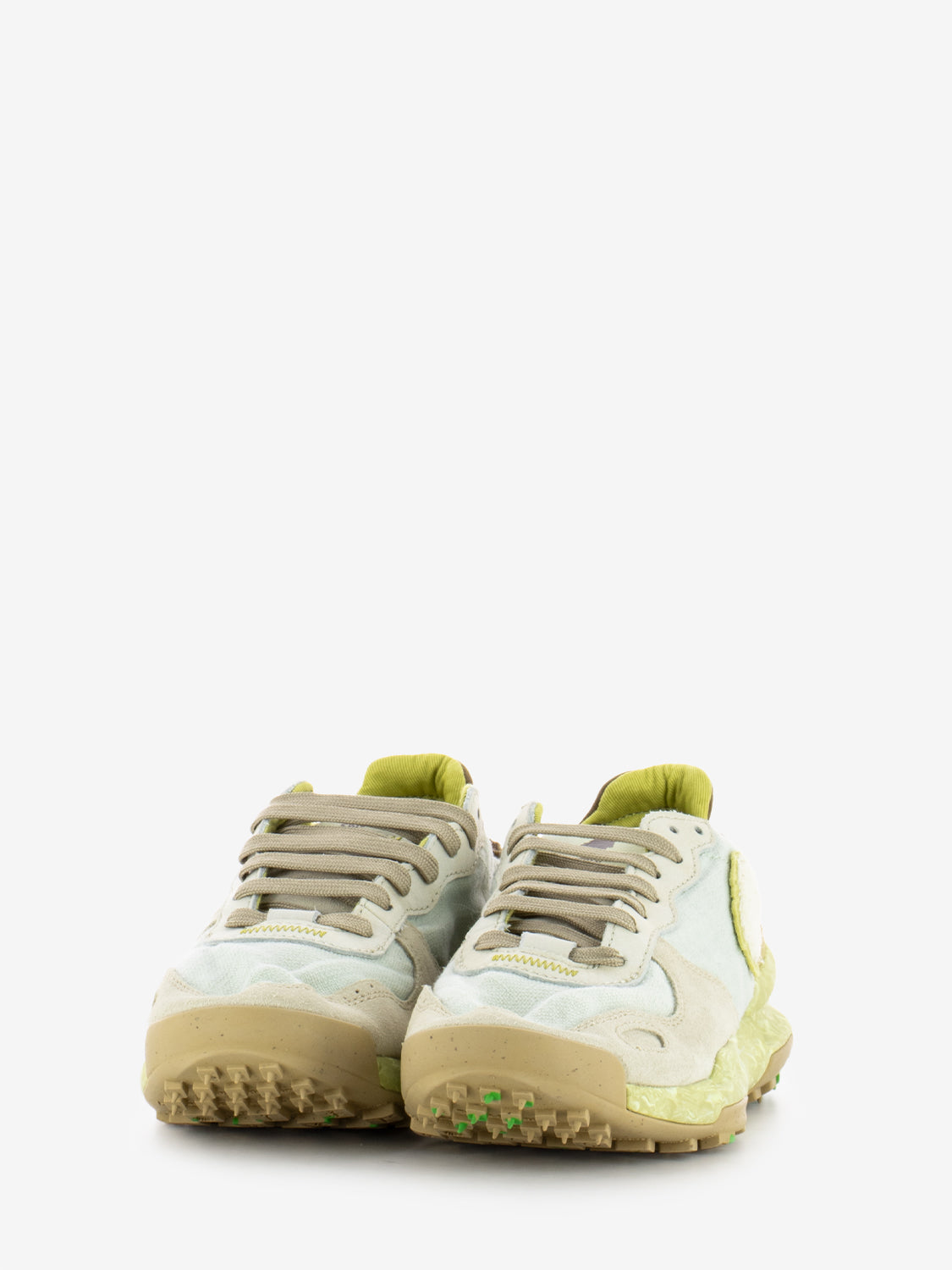 Sneakers Chacrona in lino cloudy green