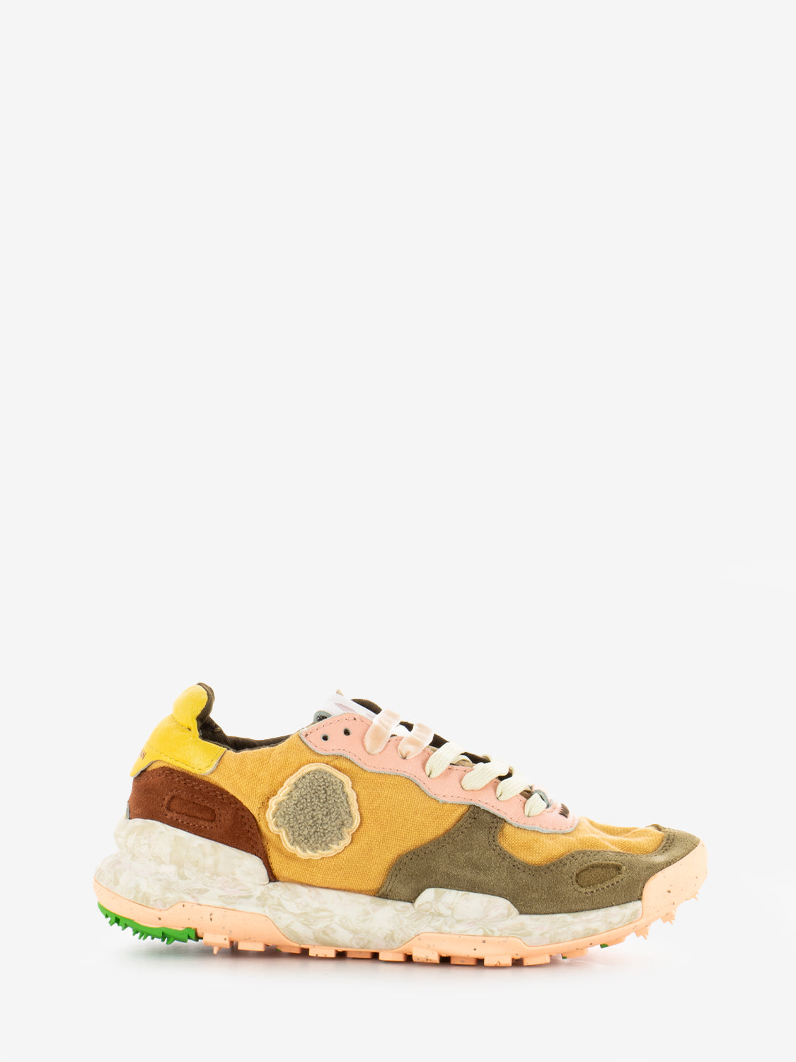 Sneakers Chacrona in lino pesca / marrone