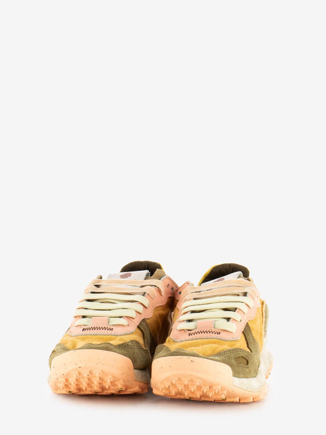 Sneakers Chacrona in lino pesca / marrone