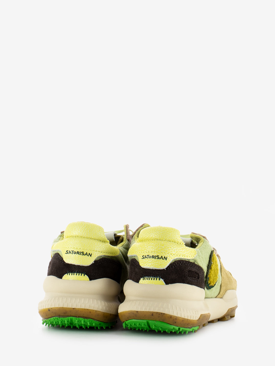 Sneakers Chacrona in lino verde lichene