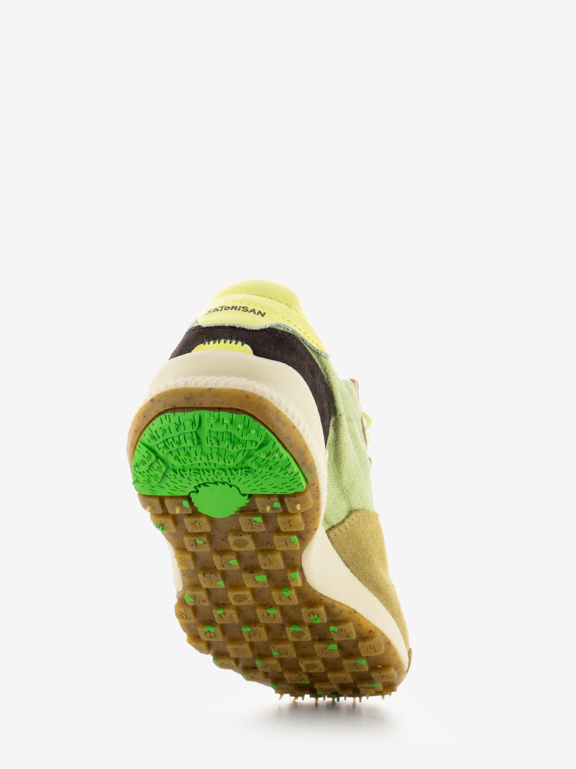 Sneakers Chacrona in lino verde lichene