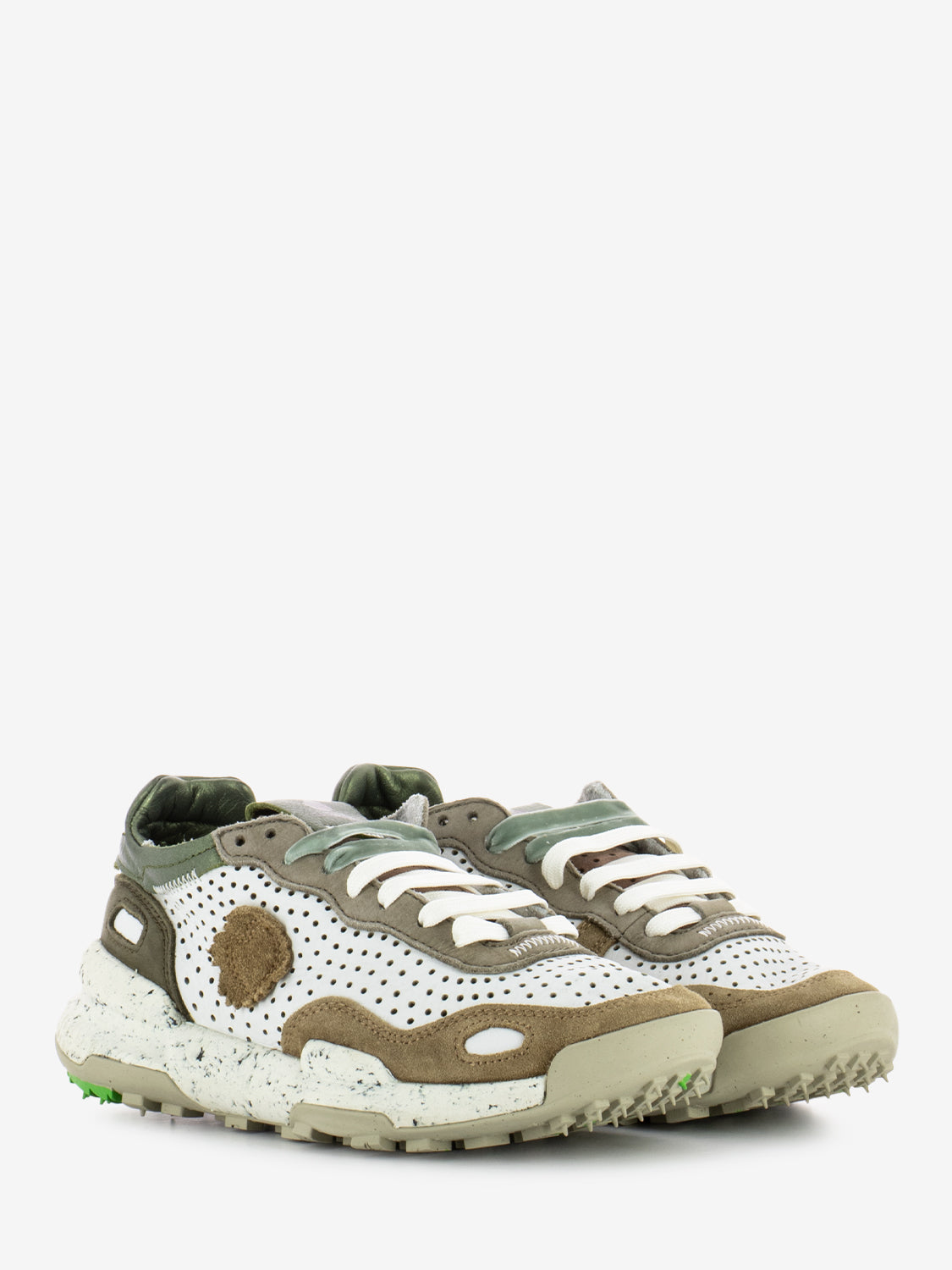 Sneakers Chacrona laser premium bianco / verde