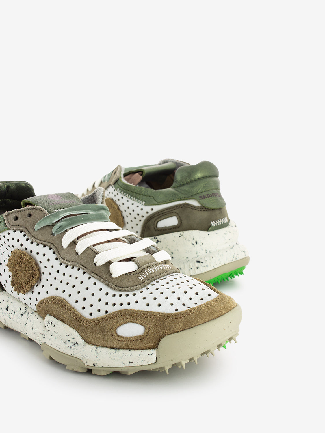 Sneakers Chacrona laser premium bianco / verde