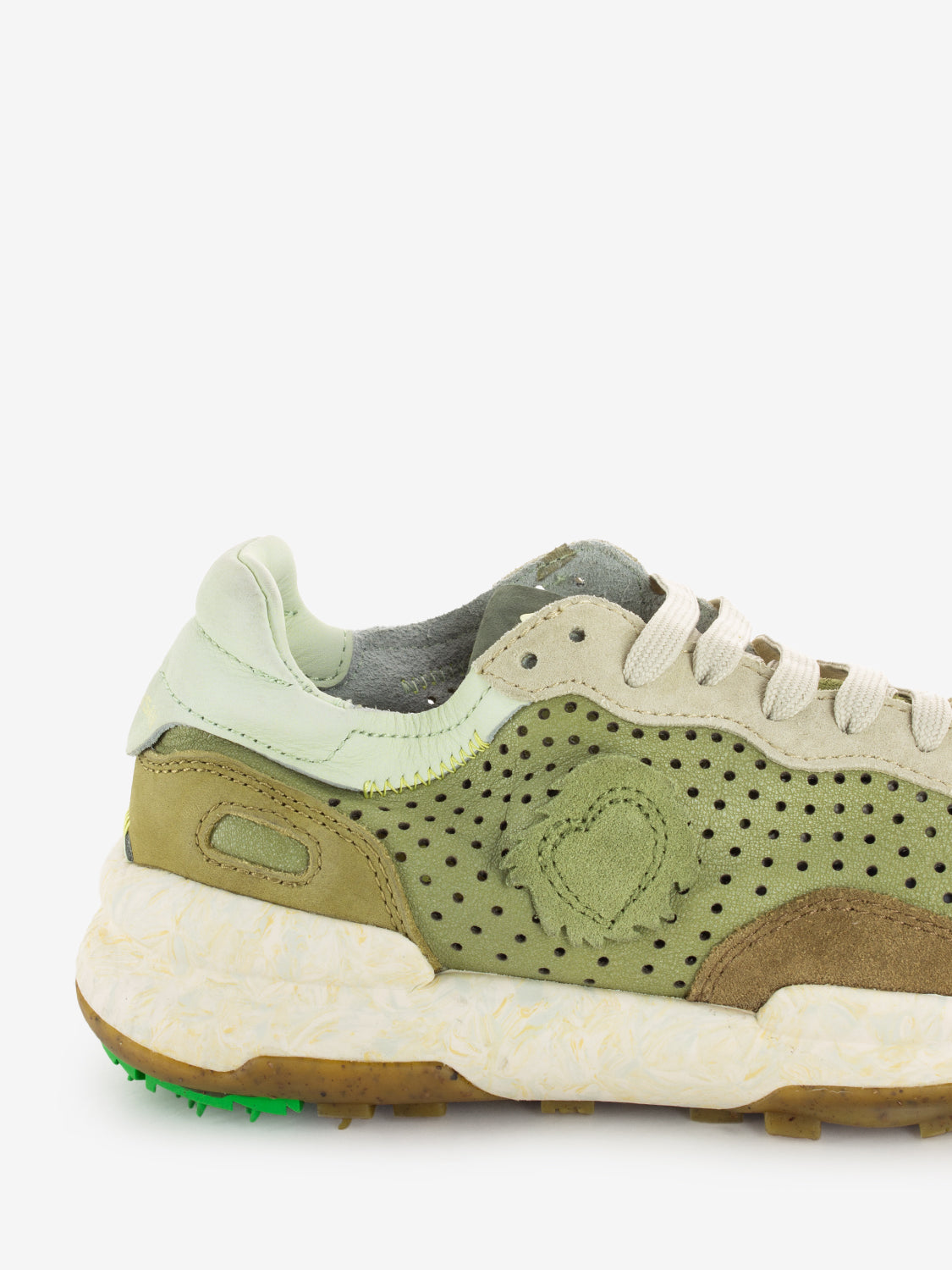 Sneakers Chacrona laser premium lichen green