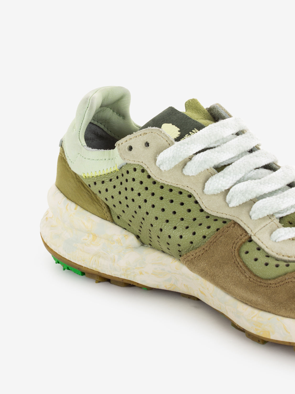Sneakers Chacrona laser premium lichen green