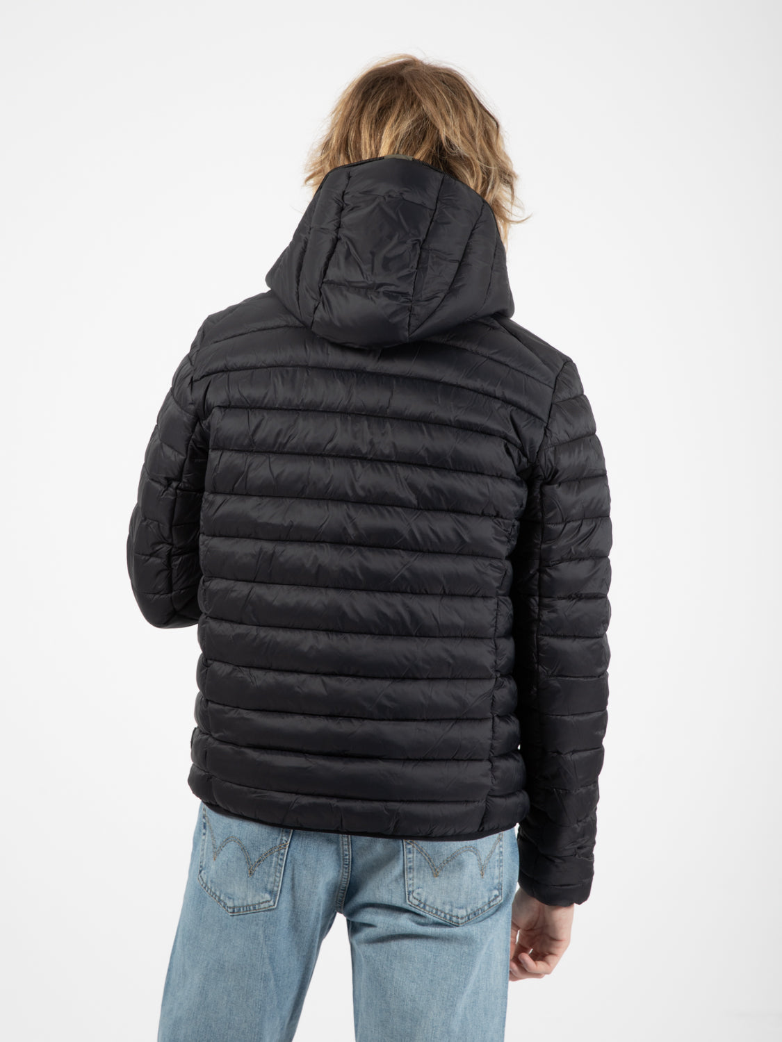 Giacca Ezra con cappuccio double face military green