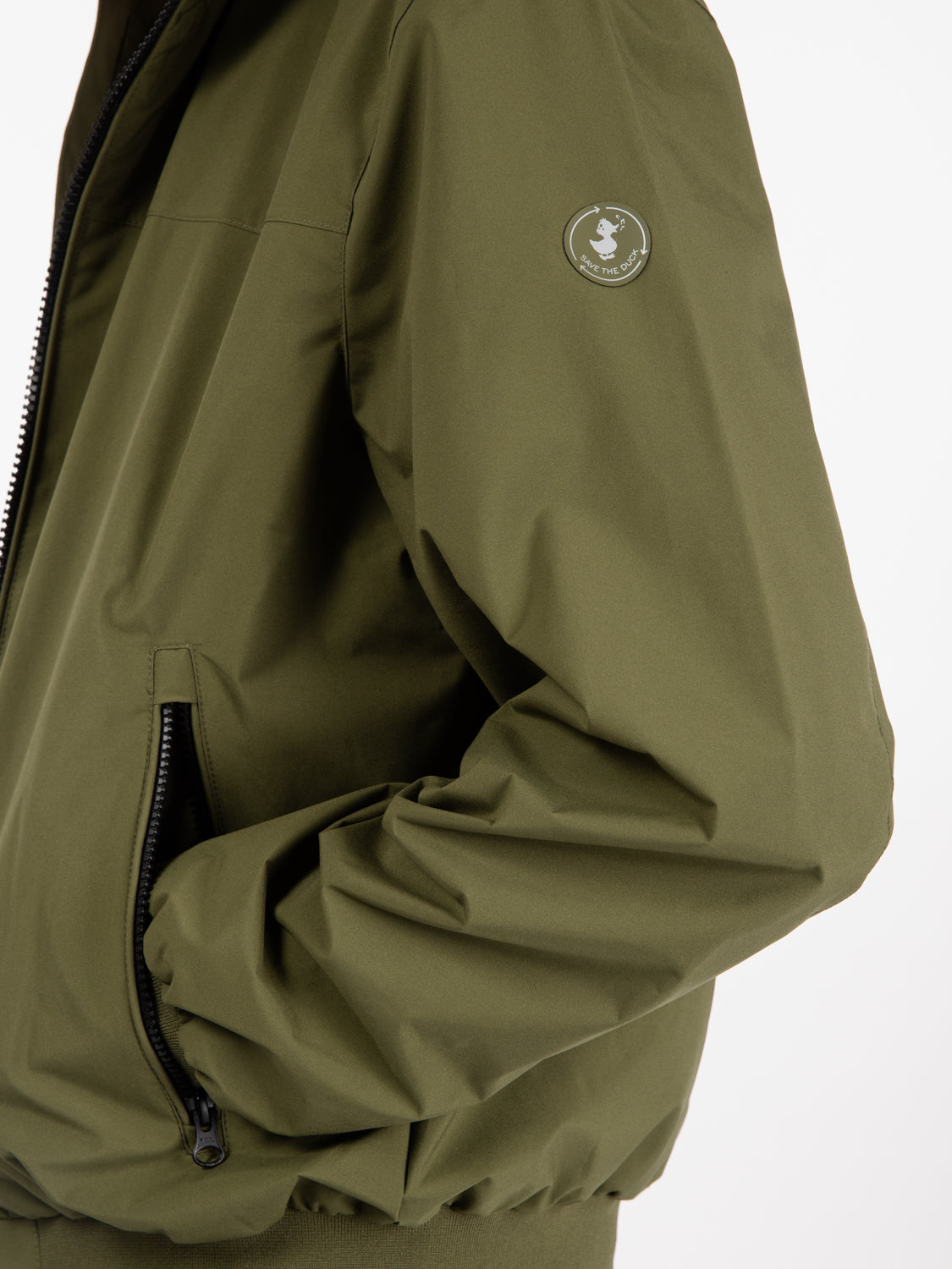 Giacca Finlay con zip dusty olive