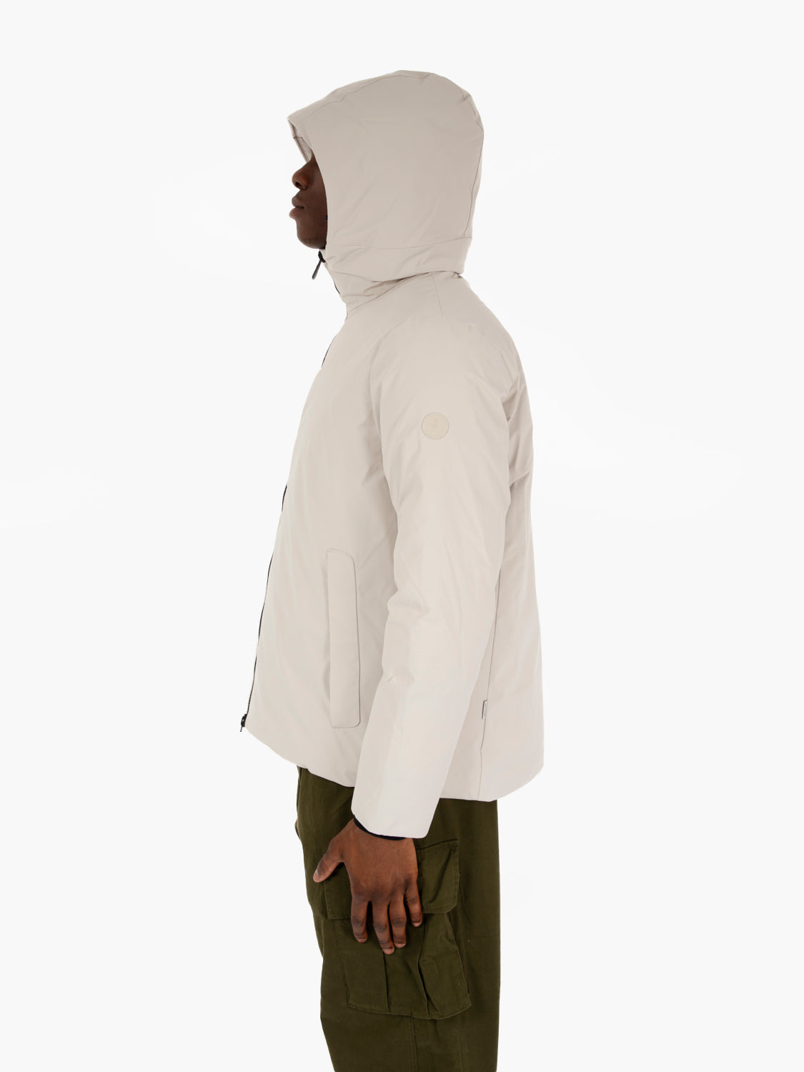 Giacca hooded Obione beige