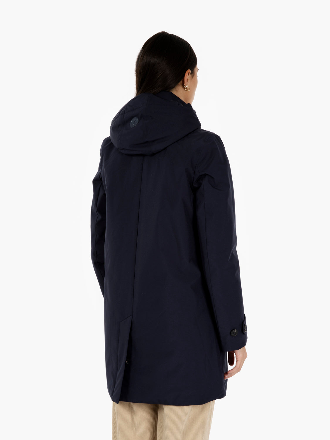 Hooded coat Embie blue / black