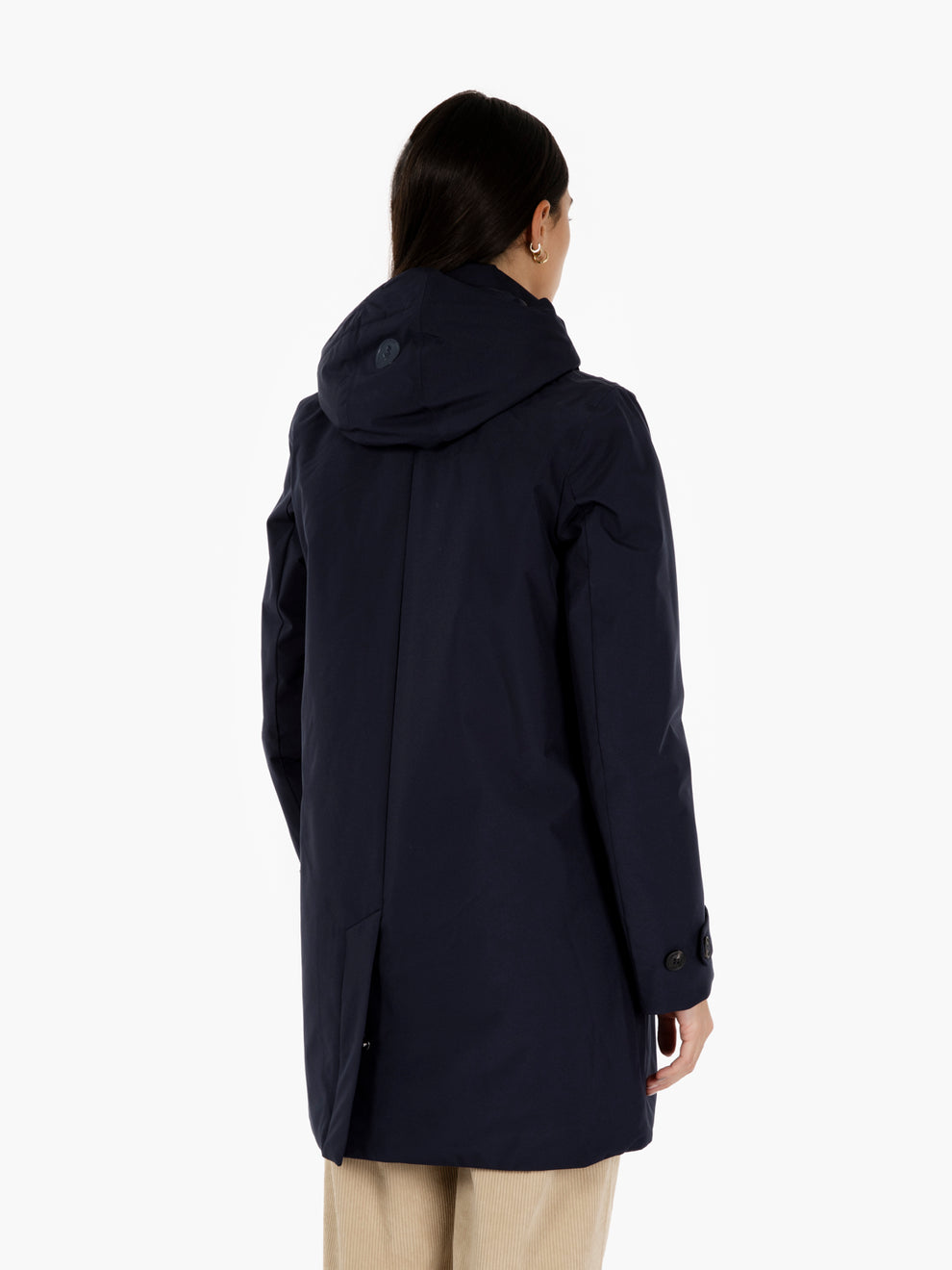 Hooded coat Embie blue / black